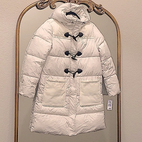 Bernardo Women's Combo Fabric Toggle Puffer Coat Size M - Picture 2 of 8